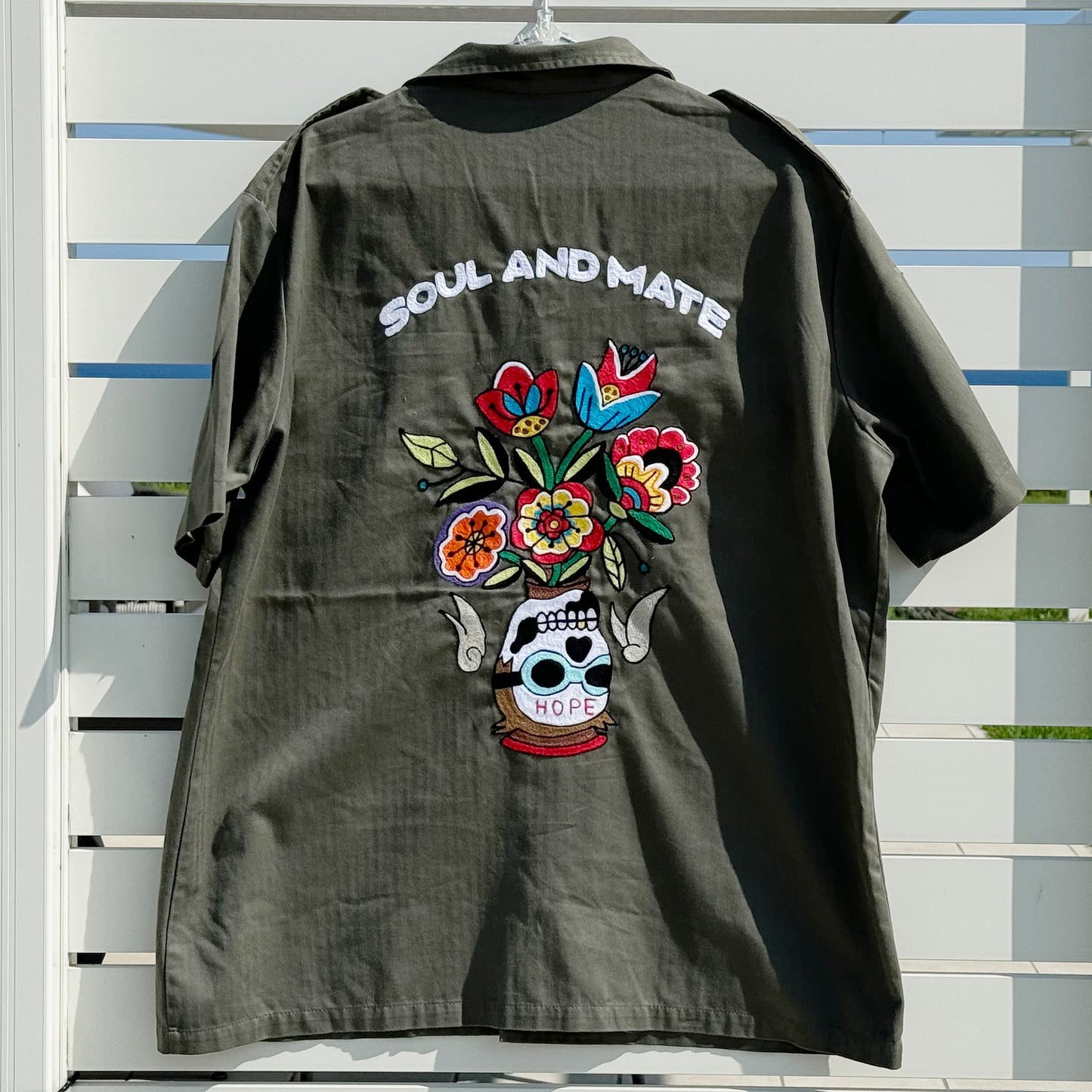 Soul and Mate Skull Flower Shirt